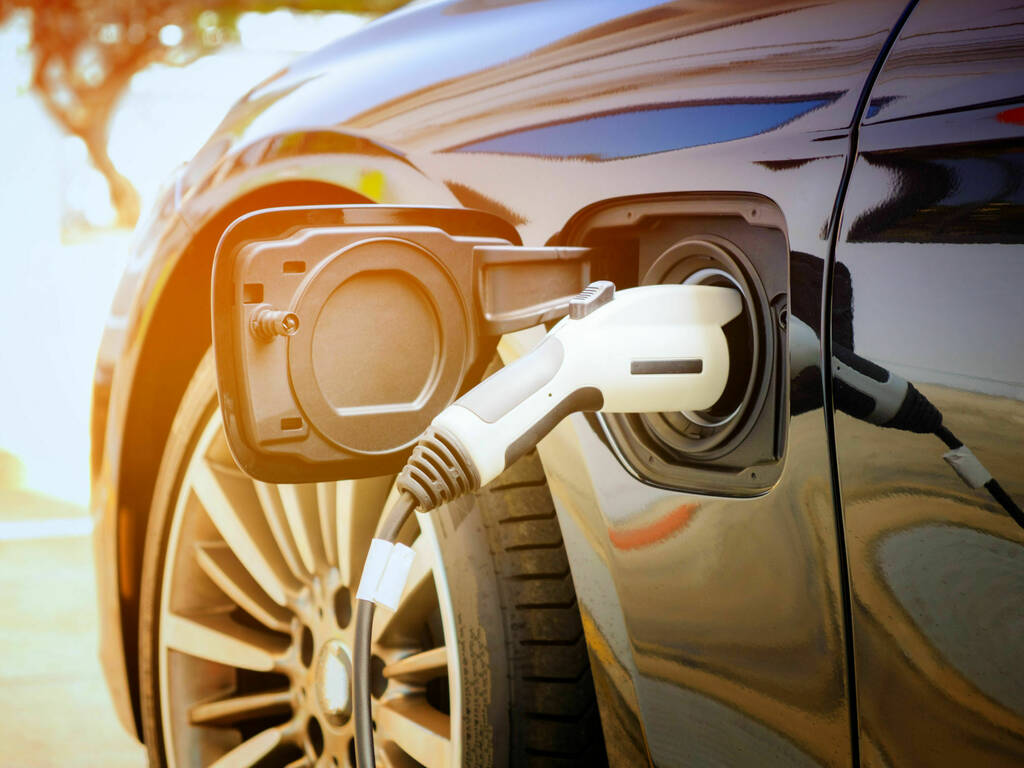 A stock image of the car EV charging point